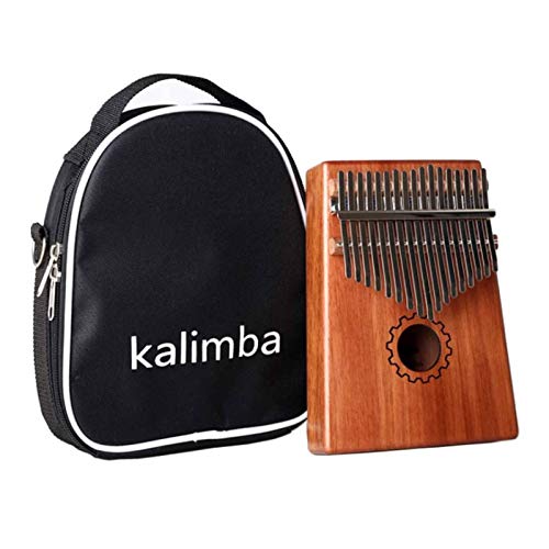 Jian YA NA 17 Schlüssel Kalimba Mbira Pocket Daumen-Klavier Massivholz mit Etui Musikinstrument Geschenk für Musikliebhaber Anfänger Studenten Gear