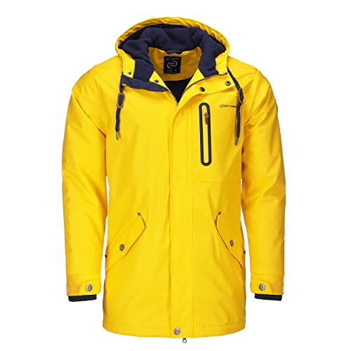 Dry Fashion PU Herren-Regenjacke Bergen Farbe gelb, Größe XL