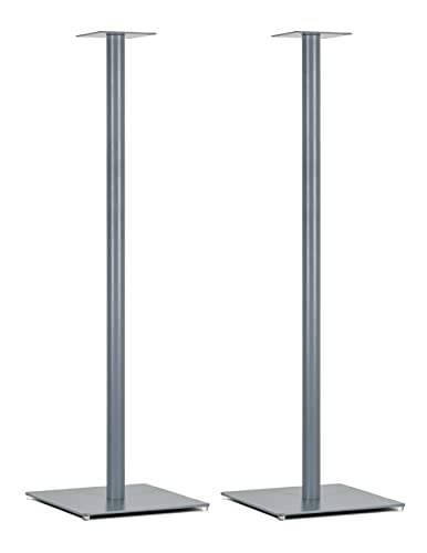 Nubert MS-97 Boxenstativpaar | Stativset für Kompaktlautsprecher von Nubert | Höhe 97 cm | Stabiler Lautsprecherständer | Original Zubehör von Nubert | Hellgrau | 2 Stück