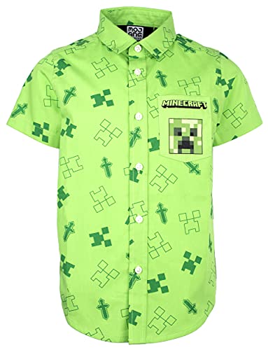 Minecraft - Kleidung für Kinder - Kinderkleidung Jungen - Baumwollhemd Kinder Kurzarmhemd - Alter 9/10
