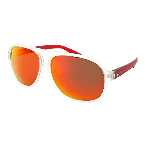 H.I.S Polarized Sonnenbrille Plastik HP58124, kristallrot, braunrote Gläser, 1 Stück