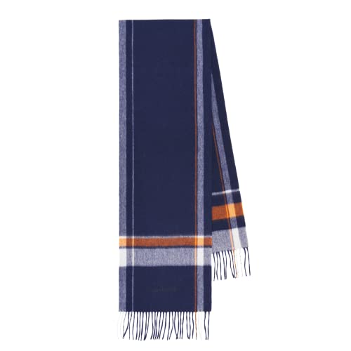 Davidoff ESSENTIALS Herren Schal – sportlicher Schal aus 100% Wolle – wärmender Wollschal in modernen Blockfarben