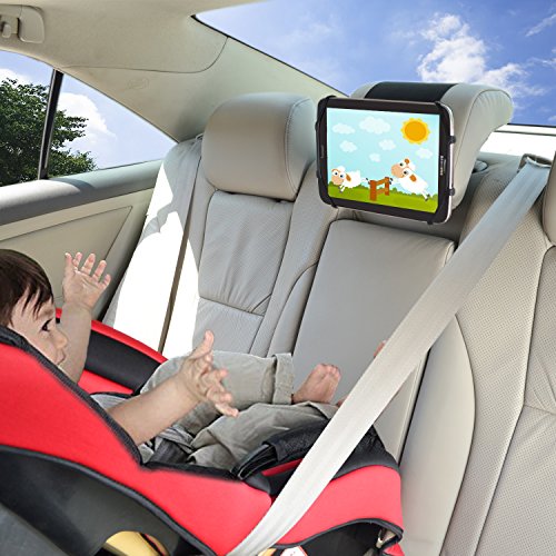 Auto Halterung TFY Auto Kopfstützen Halterung mit Silikon Haltenetz Kompatibel mit 4,5-6 Zoll Handys und 7-10,5 Zoll Tablets