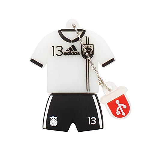 USB-Stick Flash Drive Speicherstick USB2.0 Cartoon Kreativität Dreidimensionaler Süßer Mini Jersey Sportbekleidung Anime Fußball Uniform Geschenk Persönlichkeit (16GB,C)