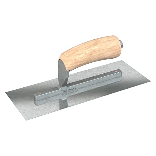 Bon 66-300 Finish-Kelle – quadratisch – Rasiermesser Edelstahl – 10,5 x 4 – Holzgriff