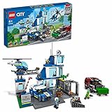 LEGO 60316 City Police Station with Van, Garbage Truck & Helicopter Toy for Kids 6 + Years Old and 5 Minifigures, Adventures Set