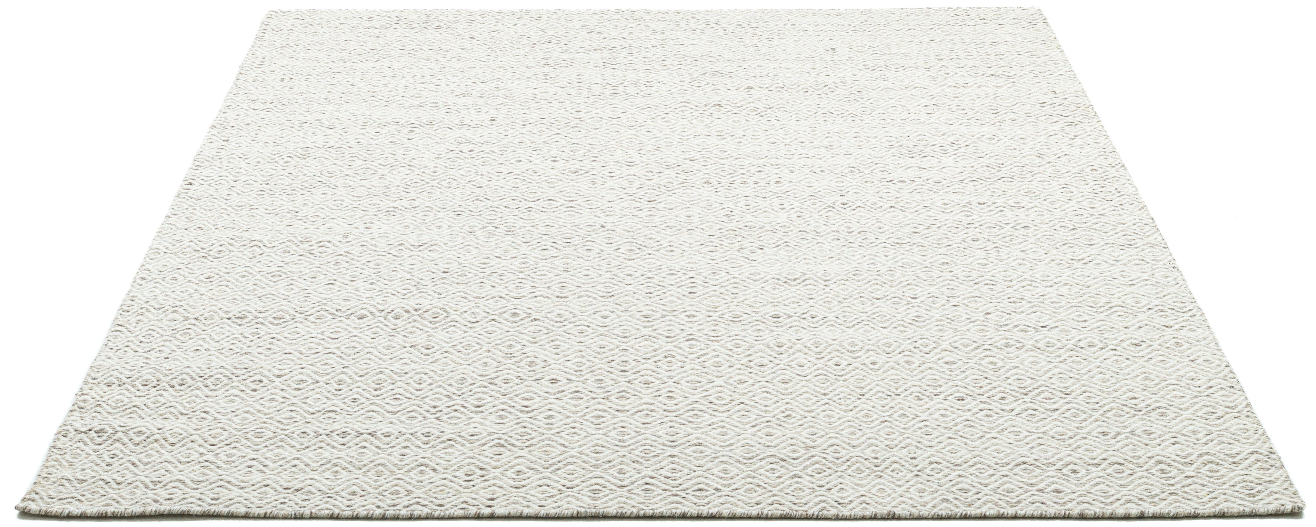 Trondheim | PO-502 | Teppich aus 100% Schurwolle | handgewebt | Größe: 55 x 80 cm | Farbe: Natur Beige | THEKO