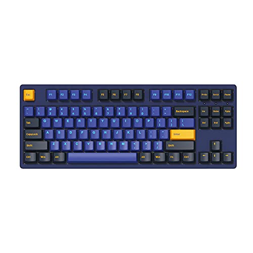 Akko Horizon 3087DS TKL kabelgebundene Gaming-Tastatur mit 87 Tasten, programmierbar mit Cherry-Profil-PBT-Doppel-Shot-Tastenkappen und N-Key Rollover (Akko 2. Generation Orange Tactile Switch)