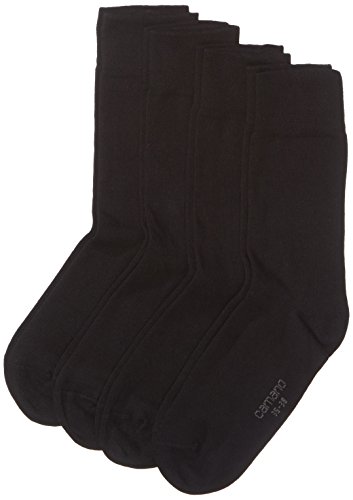 Camano Herren 3512 Ca-Soft Bio-Cotton 4 Paar Socken, Schwarz (Black 05), (Herstellergröße: 43/46) (4er Pack)