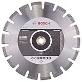 Bosch Professional Diamanttrennscheibe Standard für Asphalt, 300 x 20/25,40 x 2,8 x 8 mm, 2608602624