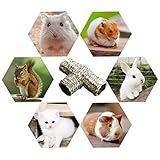 AADEE Hamster-Strohkanal, Haustier Hamster Golden Bär Tunnel Spielzeug, Natürlicher Stroh Gewebt Stroh Spaß Spielzeug Handgemacht Geeignet für Kleintiere Hamster Kaninchen