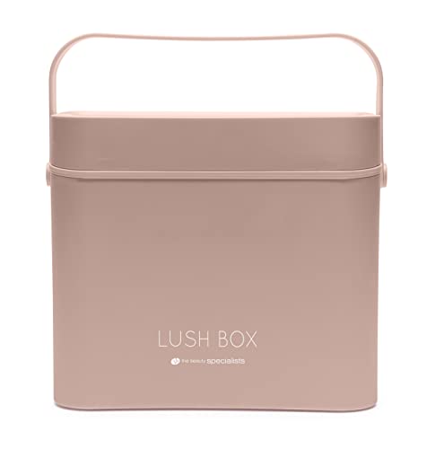 Rio Lush Box Make-up-Kosmetikkoffer mit abnehmbarem LED-Spiegel, groß, rose, Stilvolle, leichte und kompakte Kosmetikbox
