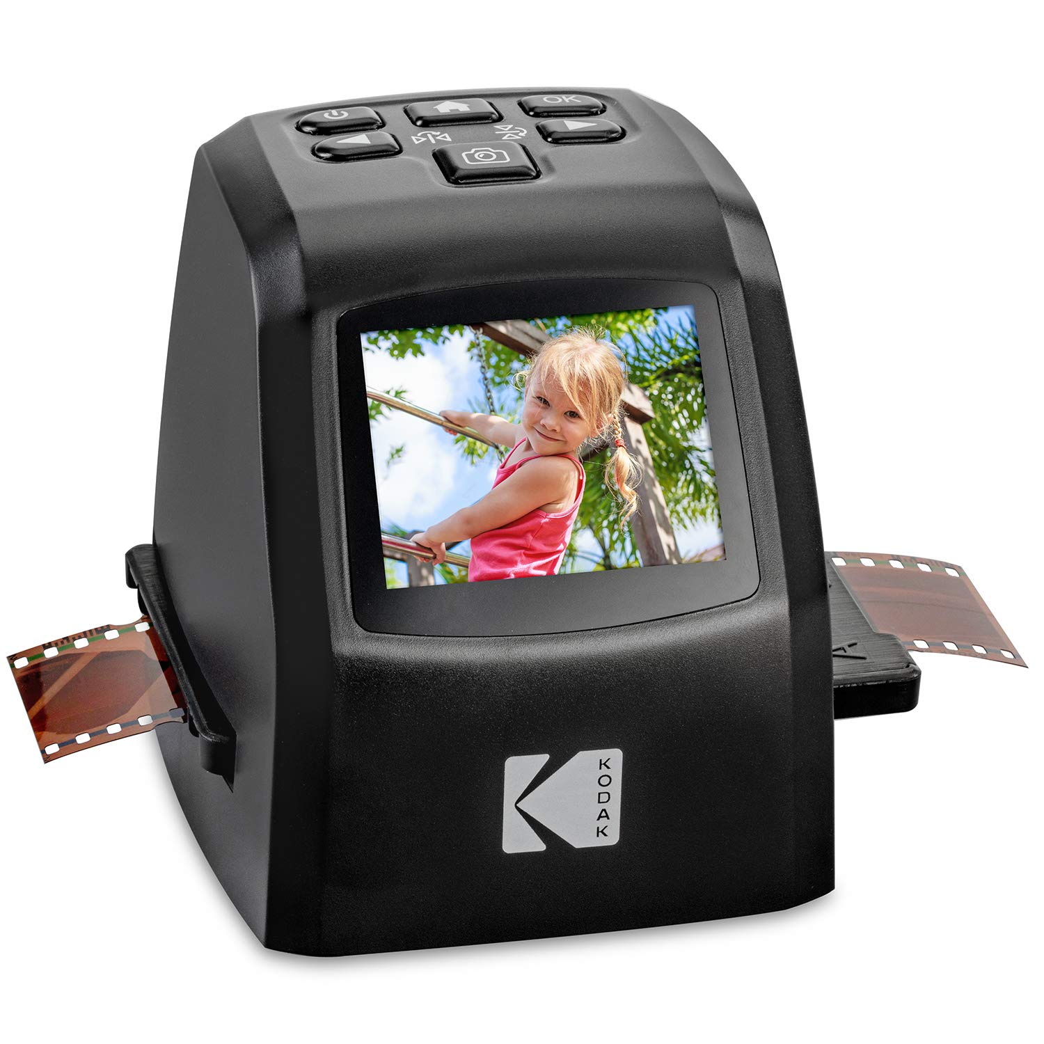 KODAK Mini digitaler Film- und Diascanner – konvertiert Filmnegative und Dias von 35 mm, 126, 110, Super-8 und 8 mm in JPEG-Bilder mit 22 Megapixeln – 3,5 Zoll-LCD-Anzeige inkl, RODFD20