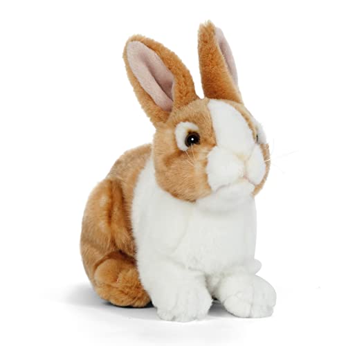 Living Nature Braunes Haustier-Kaninchen-Spielzeug, realistisch, weich, kuschelig, Naturli, umweltfreundlicher Plüsch, 20 cm