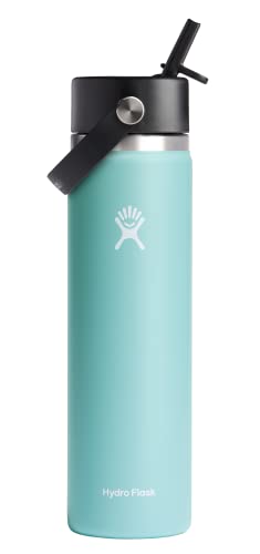 Hydro Flask Unisex-Erwachsene Wide Mouth Flex Straw Cap Bottle Wasserflasche, Tau, 24OZ