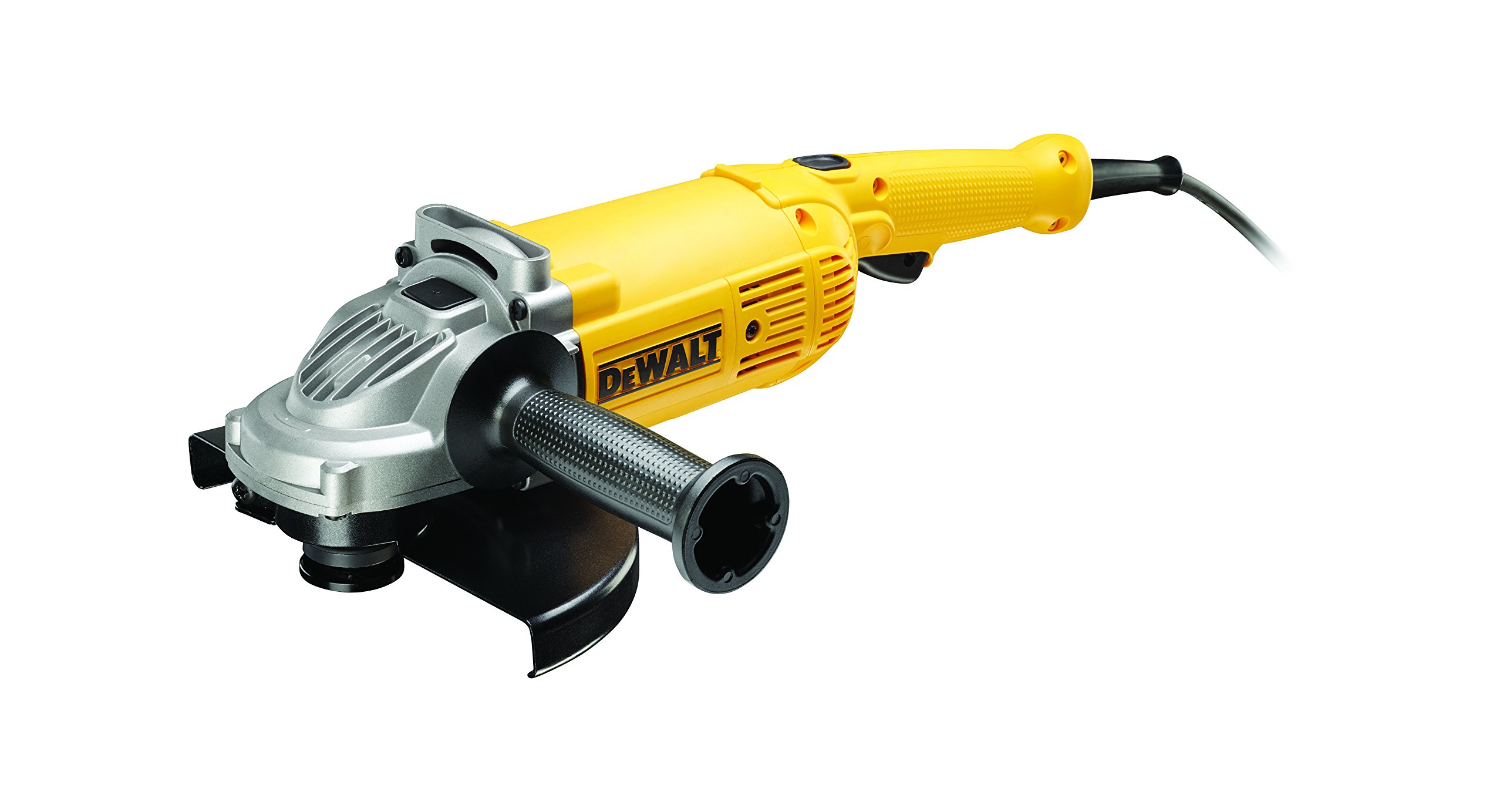 DeWalt Winkelschleifer (2.200 W, 230 mm Scheiben-ø, Leerlaufdrehzahl 6.600 min-1, für alle Standard-Trenn,- Schleif- und Schrupparbeiten inkl. Schutzhaube, Zusatzhandgriff und Zubehör) DWE494, Gelb;schwarz