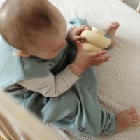 emma & noah Premium Baby Schlafsack mit Füßen Sommer, Bequem & Atmungsaktiv, 100% Bio-Baumwolle, Oeko-TEX Zertifiziert, Flauschig, Bewegungsfreiheit, 1.0 TOG (Essential Mint, 70 cm)