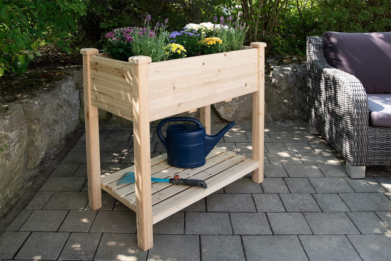 empasa Hochbeet Blumenkasten Kräuterbeet Frühbeet Pflanzkübel Pflanzkasten aus Holz für Garten, Balkon und Terrasse, Modell:Raise 1 S - 85 x 45 x 86 cm