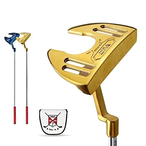 Golf Putter 950 Stahl Mallet Putter Herren Golfschläger Damen Golf Sand Wedge Queue Driver Pitching Wedge Chipper Putter Golfer Geschenk (Gold)
