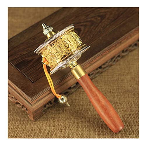 Tibetisch-buddhistische Gebetsmühle Sturdy and durable;Handle Prayer Wheel for Praying, blessing, Meditation, Healing, Relaxing, Yoga (Color : A)