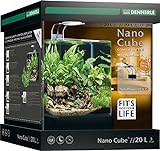 Dennerle Nano Cube Complete+ 60 Liter - Mini Aquarium mit Abgerundeter Frontscheibe - Komplett-Set
