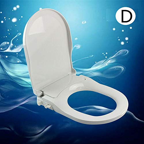 Toilettendeckel NO-Angeschlossener Intelligenter Toilettensitz Toilettensitz-Bidetbezug mit Zwei Düsen für Intimpflege Toilettensitz O/V/D-Type (D Type)