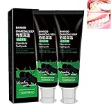 Yanjiayi Bamboo Charcoal Deep Toothpaste,Yanjiayi Clean White Toothpaste,Yanjiayi Bamboo Charcoal Toothpaste,Activated Charcoal Deep Clean White Toothpaste (2pcs)