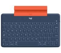Logitech Keys-to-go Bluetooth-Tastatur mit iPhone-Halterung classic blue