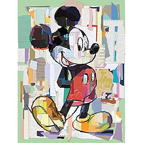Disney Mickey Mouse Office Decoupage, 60 x 80 cm, Leinwanddruck Mehrfarbig