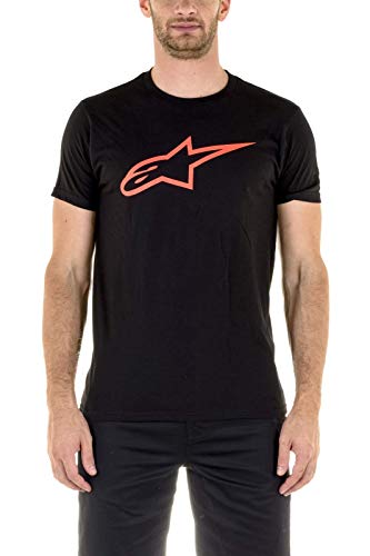Alpinestars Heritage Blaze Tee - Herren T-Shirt, Sportlicher Kurzarmshirt, Körperbetonter Schnitt, Outdoor Sportswear , BLACK/RED , XL