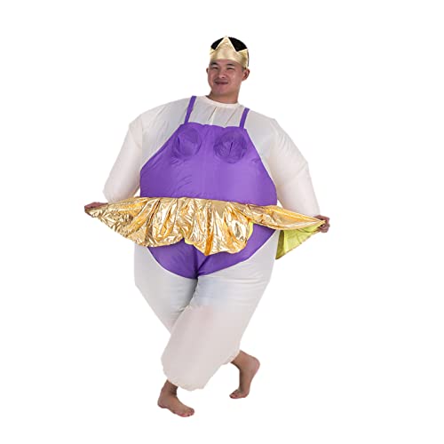 Staright Netter Erwachsener aufblasbarer Ballerina-Kostüm-Fetter Anzug für Frauen/Männer Lüfter betriebenes Explosions-Halloween-Partei-fantastisches Overall-Outfit