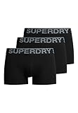 Superdry Herren Trunk Triple Pack Boxershorts, Black,