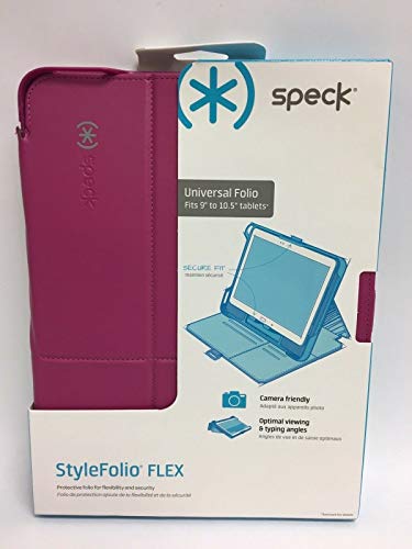 Speck StyleFolio Flex Schutzhülle Universal für Tablet 9 - 10.5" - Fuchsia Pink/Nickelgrau