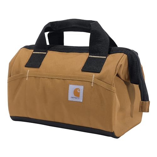 Carhartt Onsite Werkzeugtasche, langlebig, wasserabweisend, Werkzeugaufbewahrungstasche, mittelschwer, 33 cm, 15 Taschen, Carhartt Brown