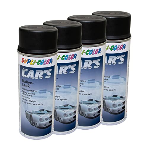 Lackspray Spraydose Sprühlack Cars Dupli Color 652240 schwarz seidenmatt 4 X 400 ml