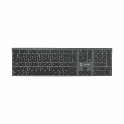NATEC Tastatur Nategory Delphin Slim Wireless Bluetooth Aluminium