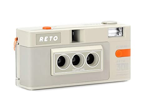RETO 3D Classic White - 3D-Kamera - Mursa Masa Effekt - 3D Foto - Alternative zu Nishika N8000 und Nimslo 3D