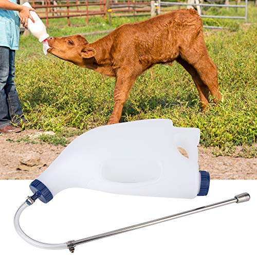 AMONIDA Kälberflasche, Metallrohr-Volumenwaage Kälbermilchfütterungsflasche, für Rinderschafe(3L Capacity Set)