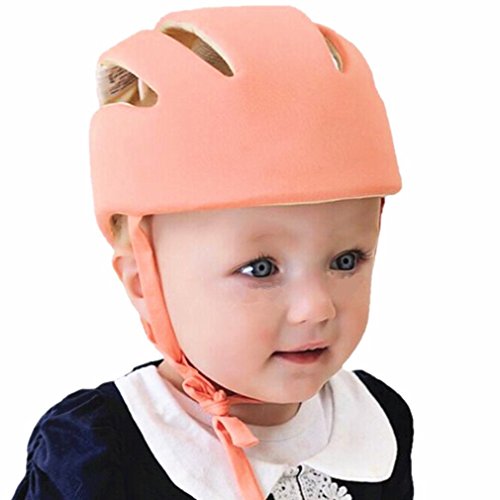 Qiorange Kleinkind Safety Helmet gegen Stöße für Babyhelm Kopfschutzmütze beim Lauflernen verstellbar (Orange)