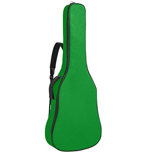 Gitarrentasche mit Reißverschluss, wasserdicht, weich, für Bassgitarre, Akustik- und klassische Folk-Gitarre, Smaragdgrün