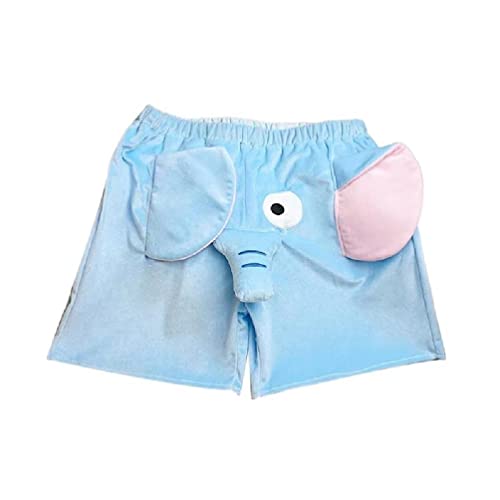 3D Cartoon Elefant Tier Plüsch Shorts Lose Beiläufige Weiche Kurze Hose Nachtwäsche Loungewear Sweatshorts für Damen Herren Lounge Shorts Herren