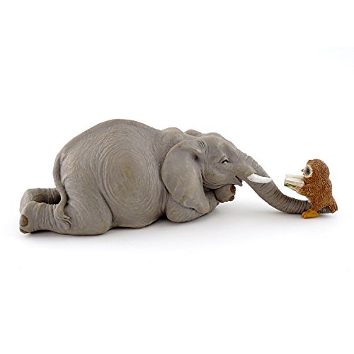 Top Collection Miniatur Garten Elefant Lesen Buch mit Eule
