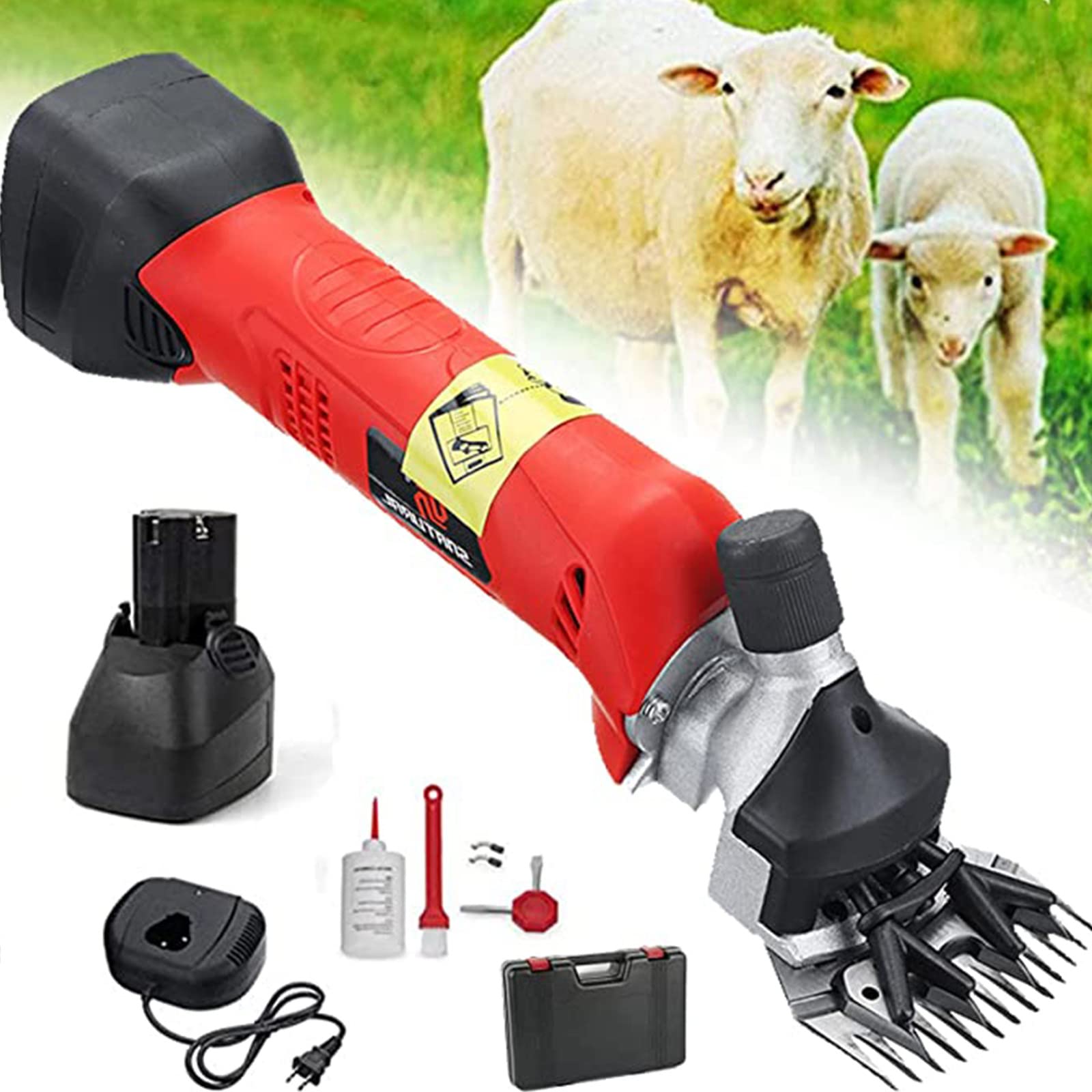 Schafscheren für Haustiere und Nutztiere, elektrisches Schermaschinenset mit eingebauter wiederaufladbarer Lithiumbatterie f