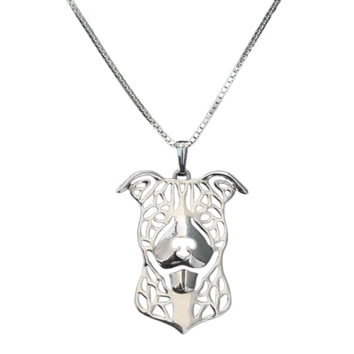 JLVVJL Halskette Halsketten für Liebhaber von Haustierhunden, Halsketten mit Pitbull-Anhänger für Damen Geburtstag Party Geschenk
