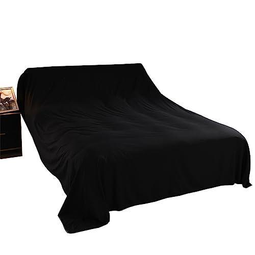 XHDZSW Tagesdecke, Couchüberwurf in, Bettüberwurf Überwurfdecke, Sofaüberwurf Decke - Große Tagesdecken für Bett & Couch. (Schwarz,2.4x3.5m)