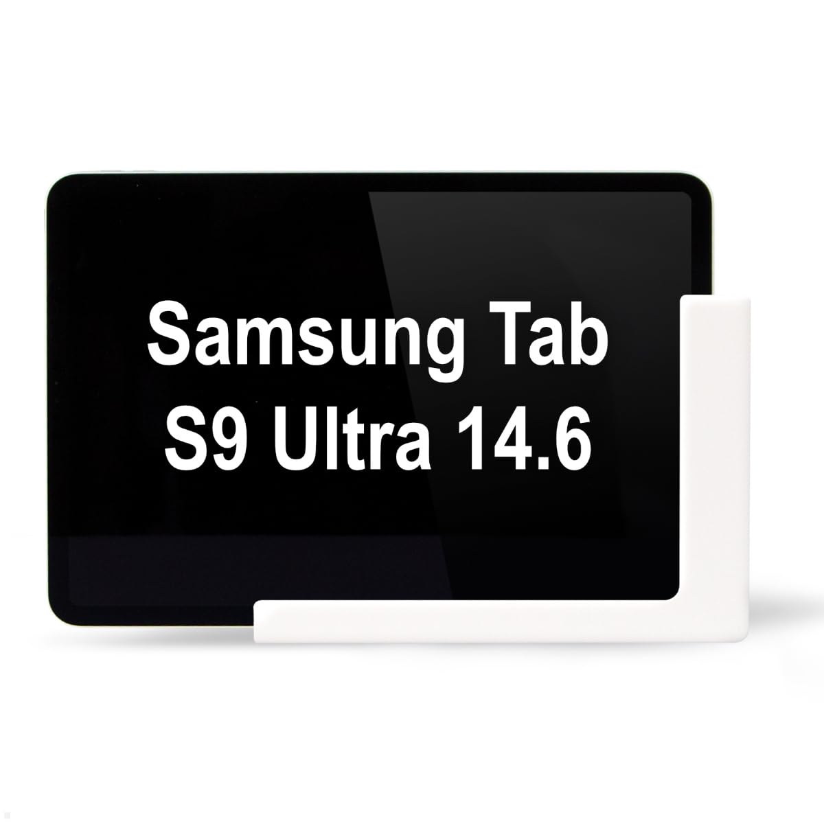 TabLines TWP031 Wandhalterung inklusive Ladefunktion über integrierten USB-C Adapter für Samsung Tab S9 Ultra 14.6 (weiß)