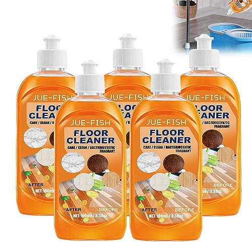 Powerful Decontamination Floor Cleaner, Multi-purpose Floor Cleaner, Momeng Hardwood Floor Cleaner Orange, Multi purpose Floor Cleaner, Wood Floor Cleaning Polishing Brightening Tile Cleaner (5 Stück)