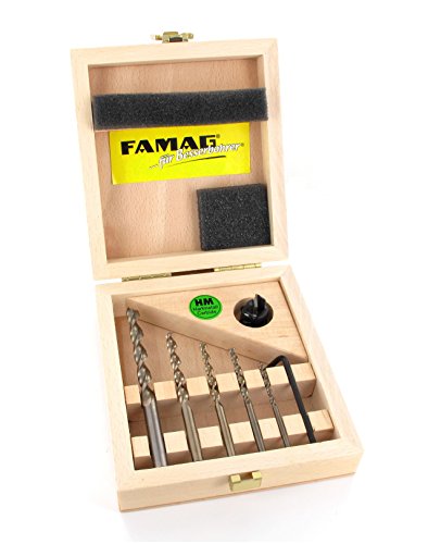 FAMAG Vario-Set Aufstecksenker HM 90° + Holzspiralbohrer 1594 3,4,5,6,8mm
