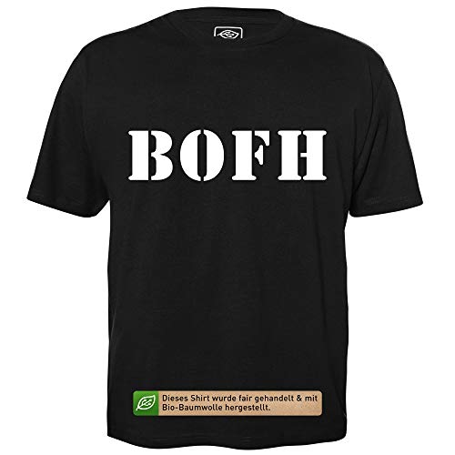 BOFH - Herren T-Shirt für Geeks mit Spruch Motiv aus Bio-Baumwolle Kurzarm Rundhals Ausschnitt, Größe L