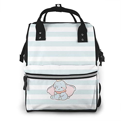 NHJYU Wickeltasche Rucksack - Cute Dumbo Multifunction Waterproof Travel Rucksack Maternity Baby Nappy Changing Bags